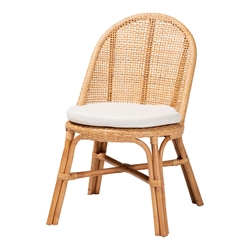 bali & pari Daniela Bohemian Light Honey Rattan Dining Chair